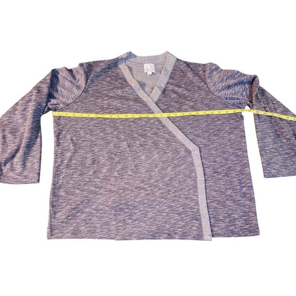 Sunday Women's Size 2X Open Front Waterfall Cardigan Size Small Heathered Blue - Picture 8 of 11